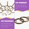 450-Piece 1-Inch (25 mm) Bronze Flat Keychain Ring Kit – Includes 150 split key rings with chains, 150 jump rings, and 150 screw eye pins for jewelry and craft projects.
